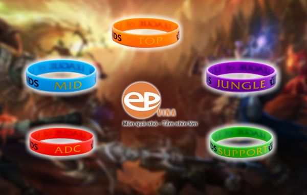 vòng tay cao su in vị trí người chơi