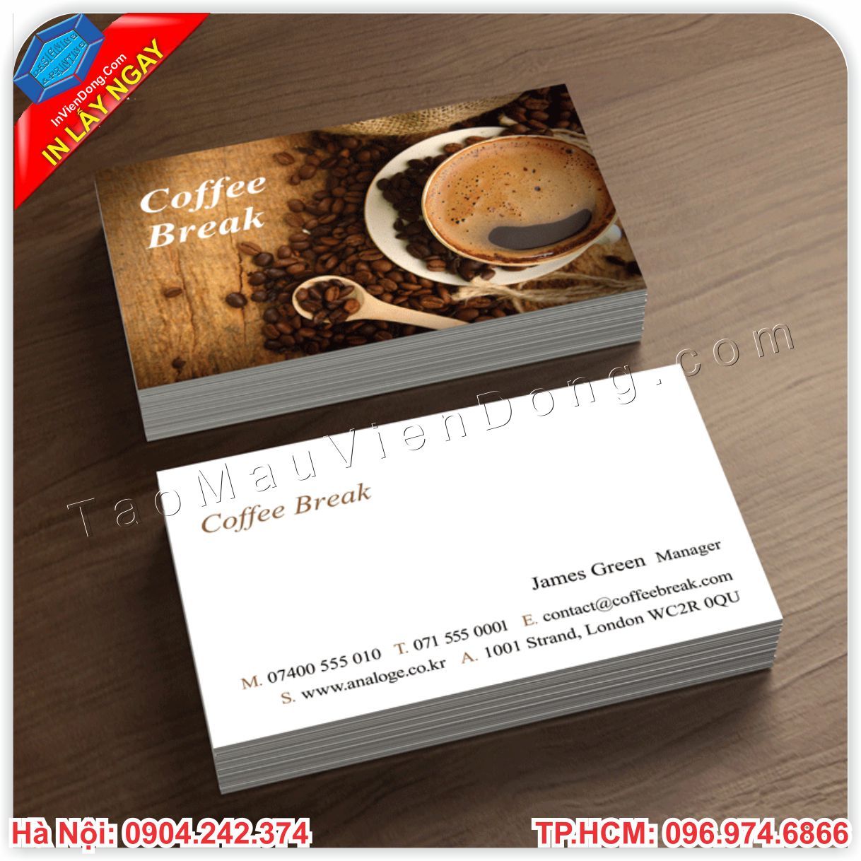 MẪU CARD VISIT QUÁN COFFEE