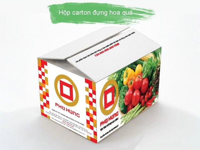 Hộp carton sóng đựng hoa quả