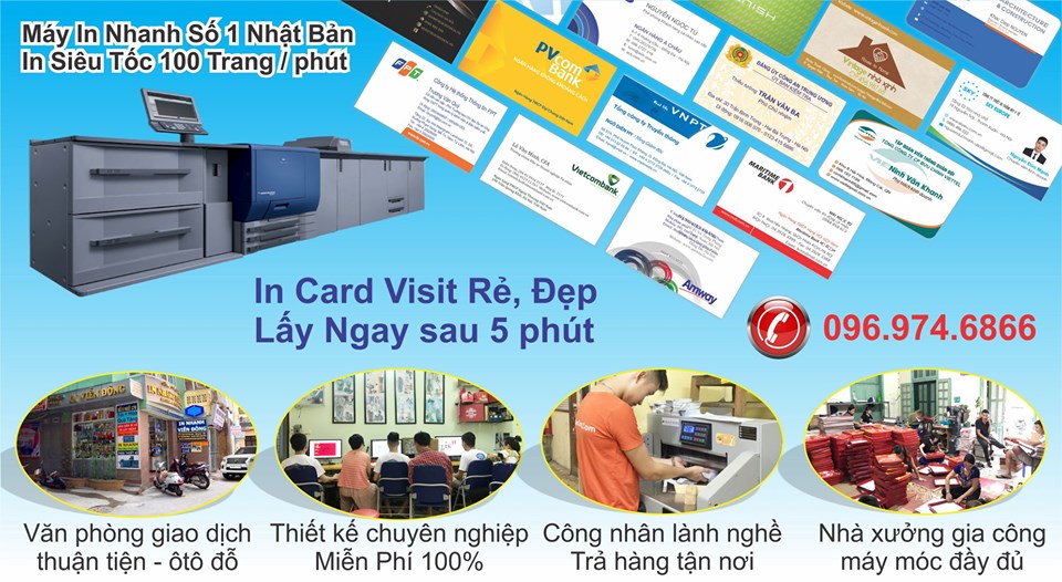 in Card Visit lấy ngay sau 5 phút