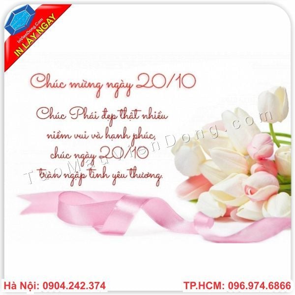 Những mẫu thiệp 20-10 đẹp – In Viễn Đông