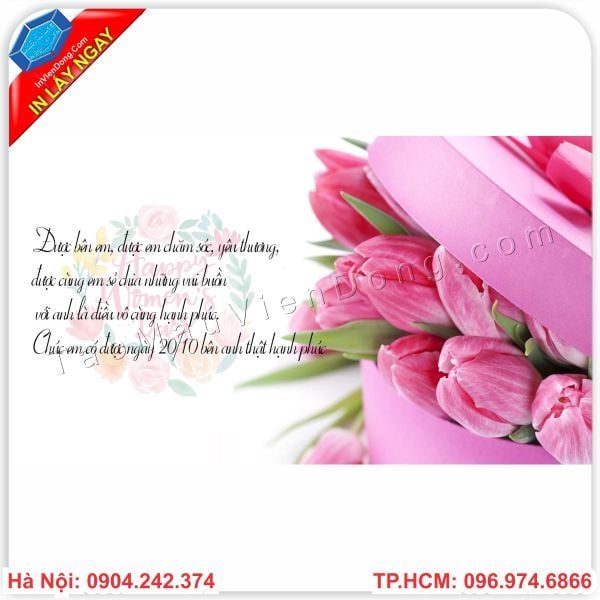 Những mẫu thiệp 20-10 đẹp – In Viễn Đông