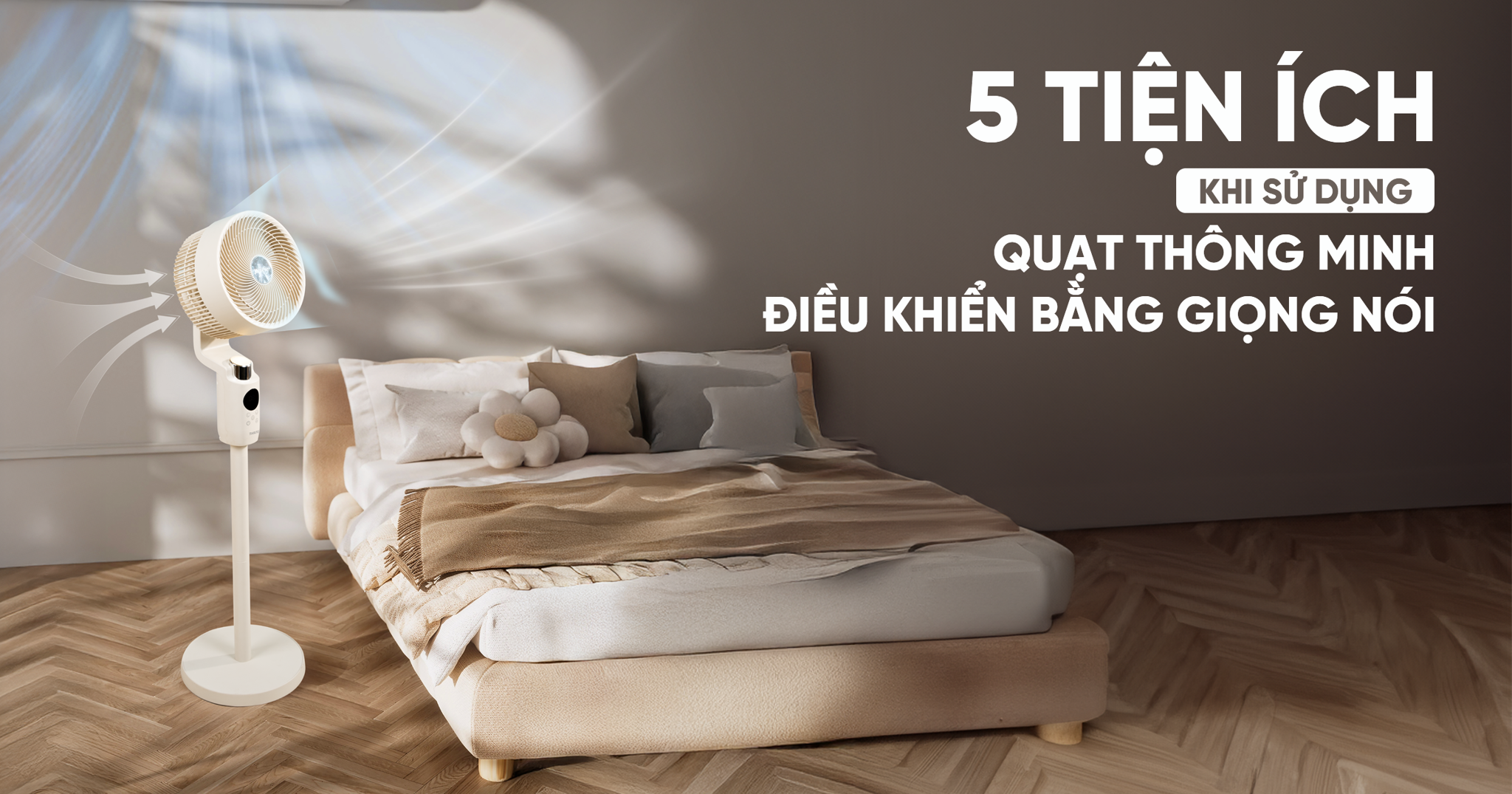 5 Tiện Ích Khi Sở Hữu Quạt Điện Thông Minh Điều Khiển Bằng Giọng Nói Tiếng Việt Masuto