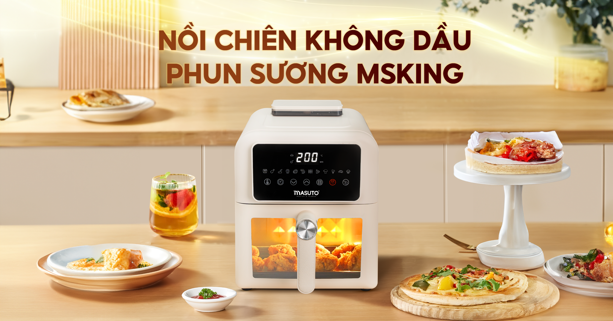 Masuto Ra Mắt Nồi Chiên Không Dầu Phun Sương Masuto MSKing