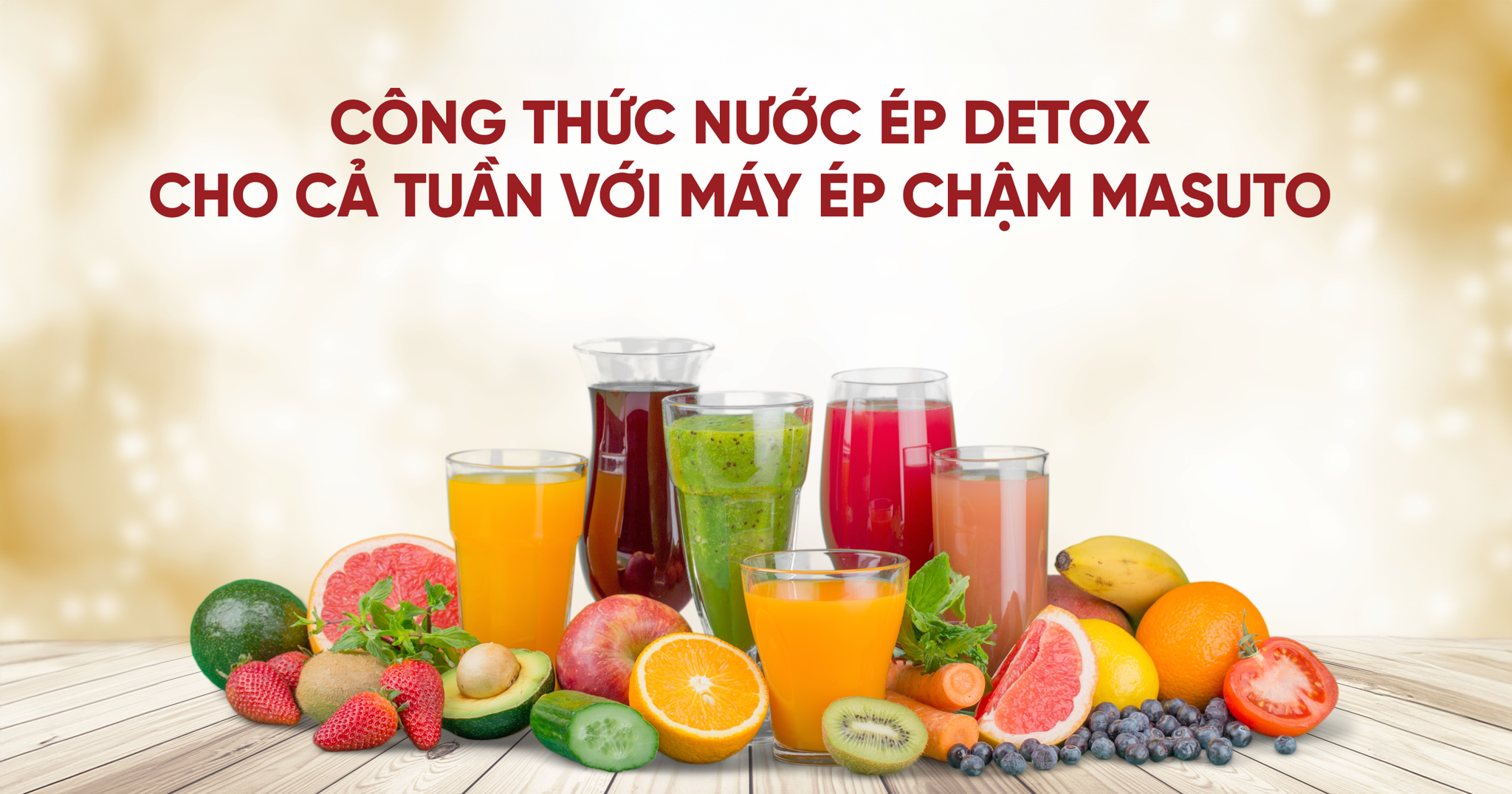 5 Công Thức Nước Ép Detox Cho Cả Tuần Với Máy Ép Chậm Masuto