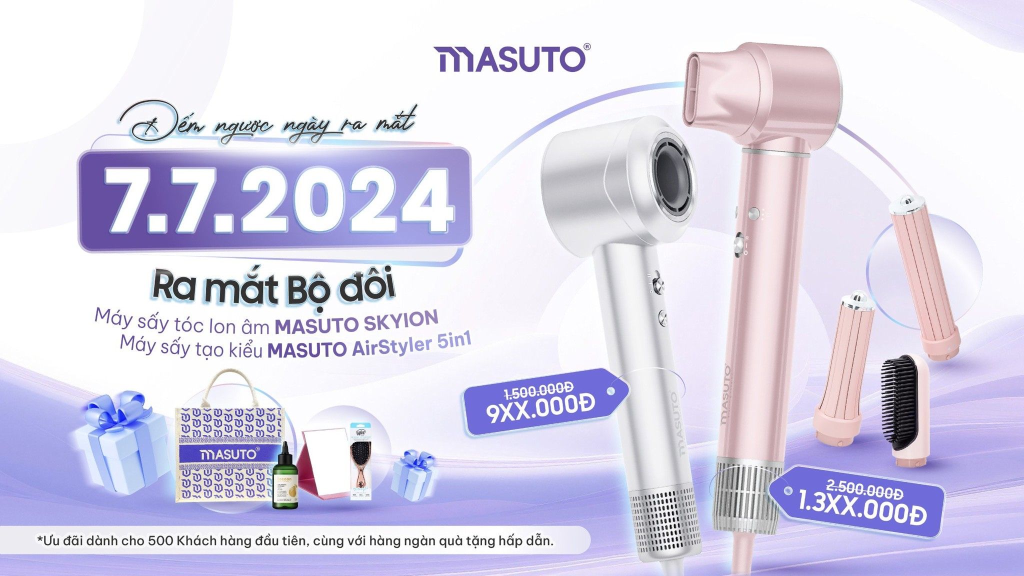 ƯU ĐÃI NGÀY ĐÔI 7.7 - MASUTO RA MẮT BỘ ĐÔI MÁY SẤY TÓC MỚI VỚI NHIỀU ƯU ĐÃI HẤP DẪN