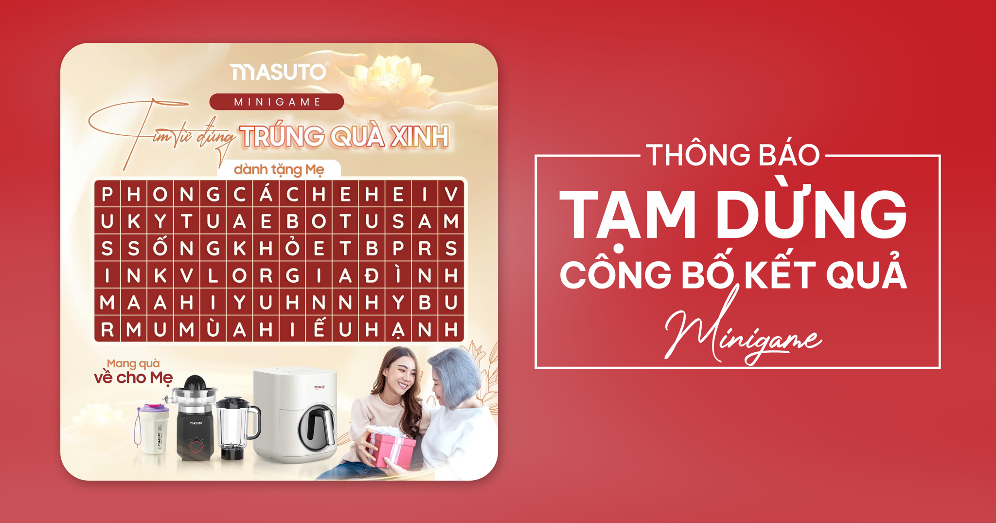 THÔNG BÁO: Tạm dừng công bố kết quả Minigame Vu Lan Báo Hiếu 