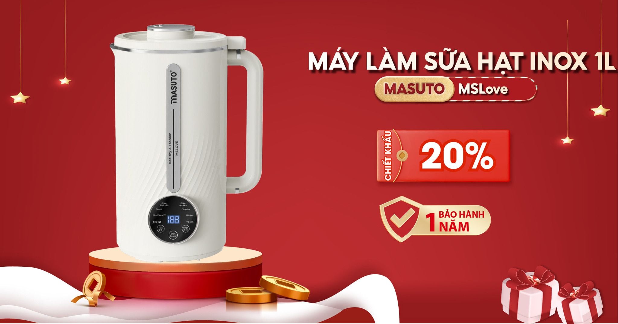 Máy làm sữa hạt Masuto MsLove - Nữ hoàng chống trào trong làng sữa hạt