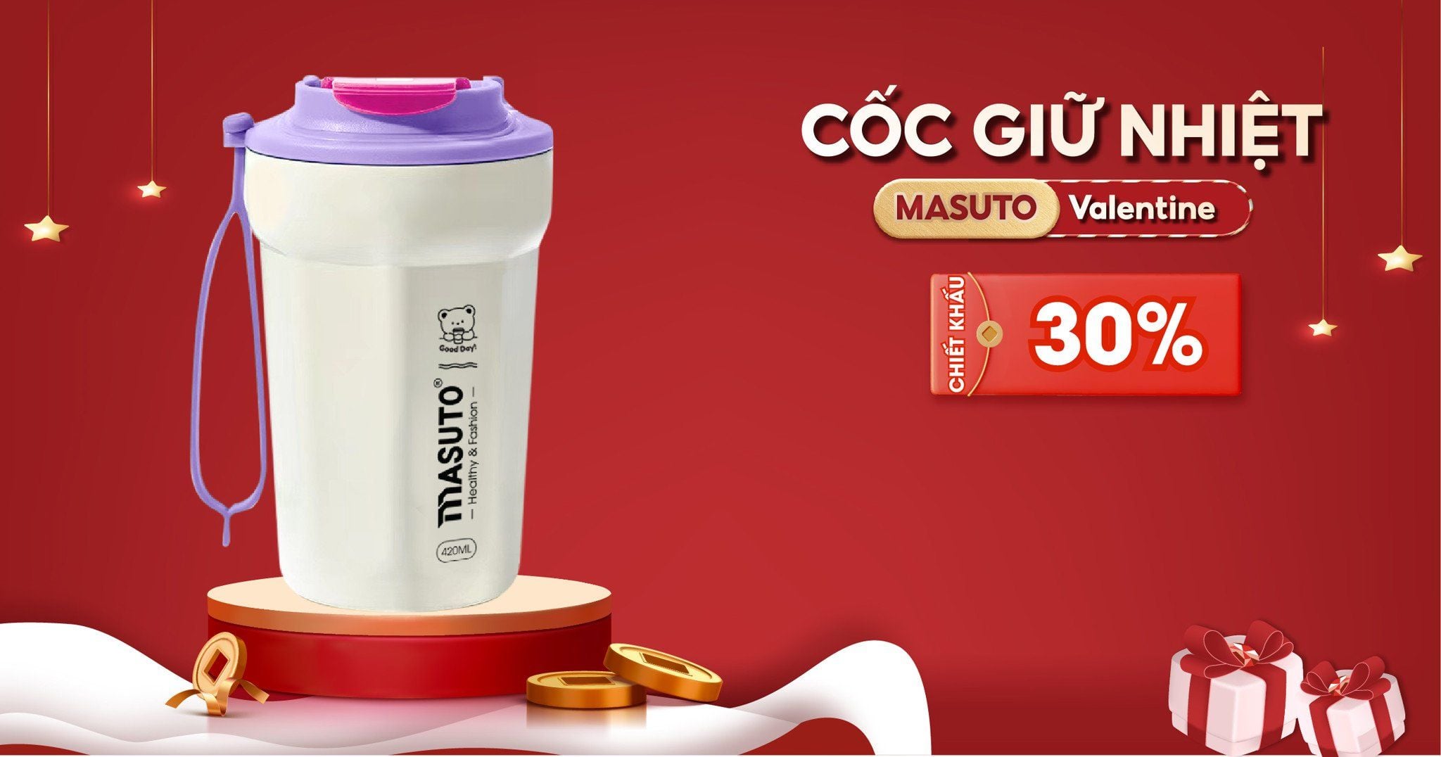Cốc giữ nhiệt Masuto MS Valentine