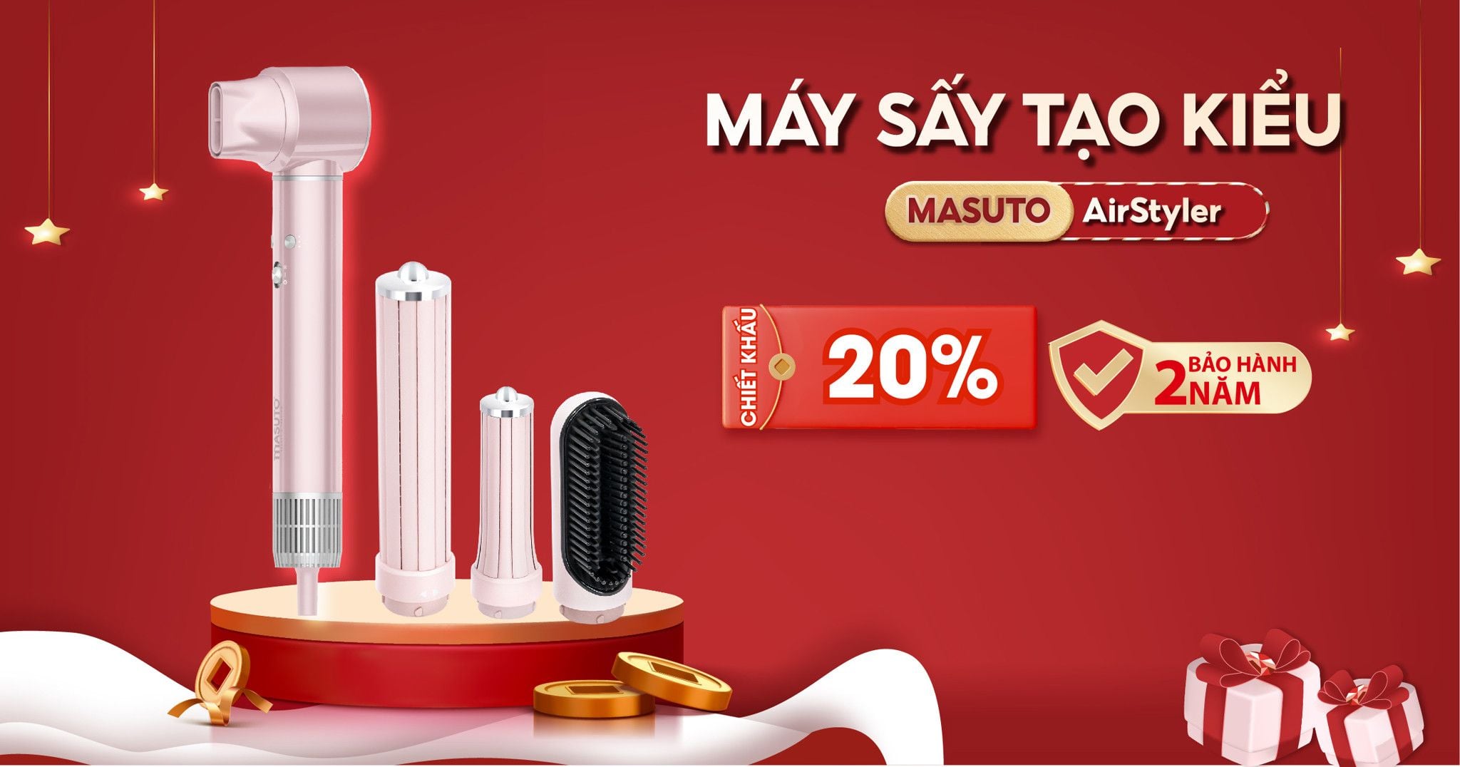 Máy sấy tạo kiểu tóc ion Masuto Air Styler 5in1