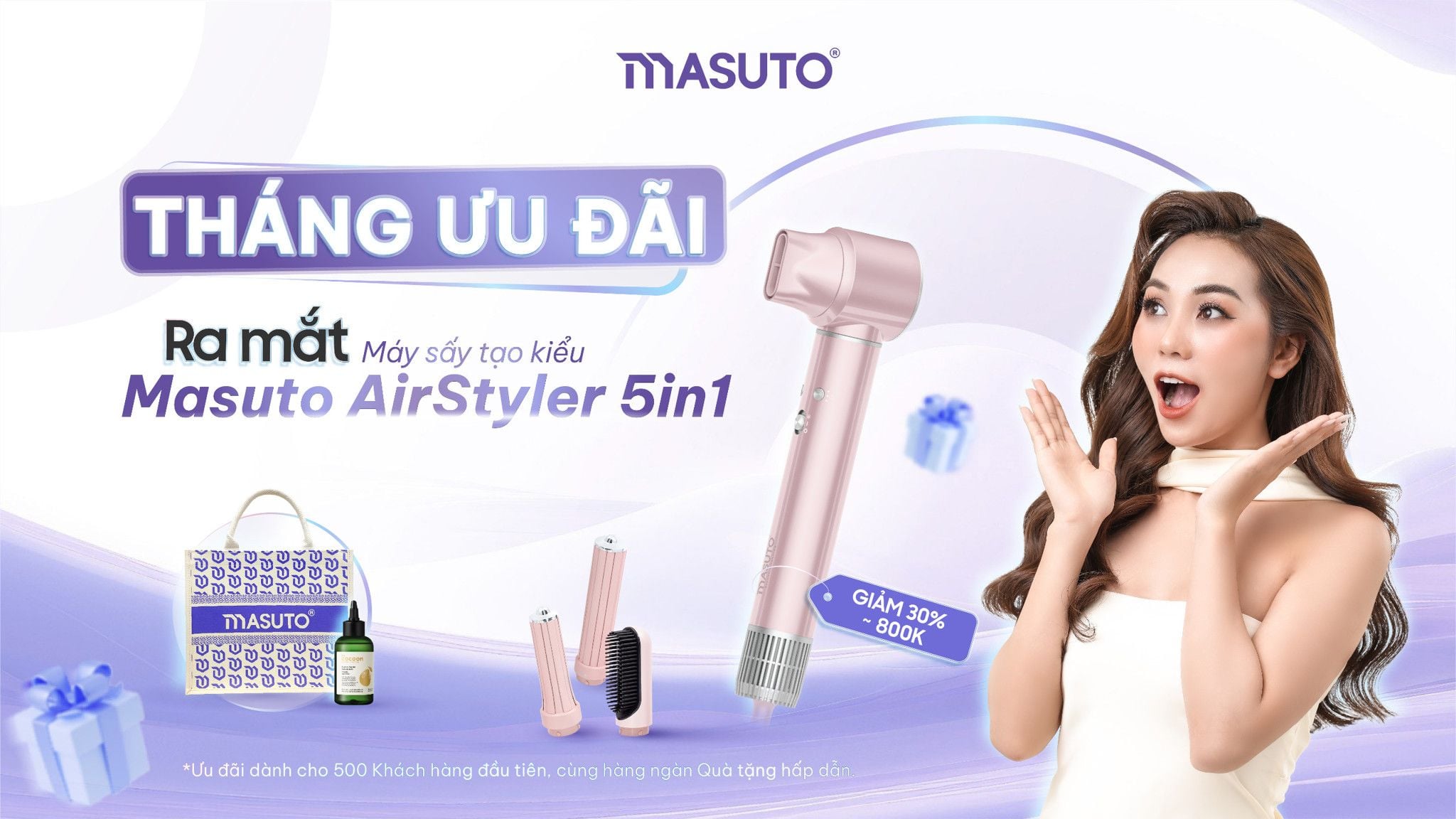 RA MẮT MÁY TẠO KIỂU TÓC ION ÂM AIRSTYLER TẶNG TINH DẦU BƯỞI VÀ TÚI DU LỊCH TRỊ GIÁ 500K