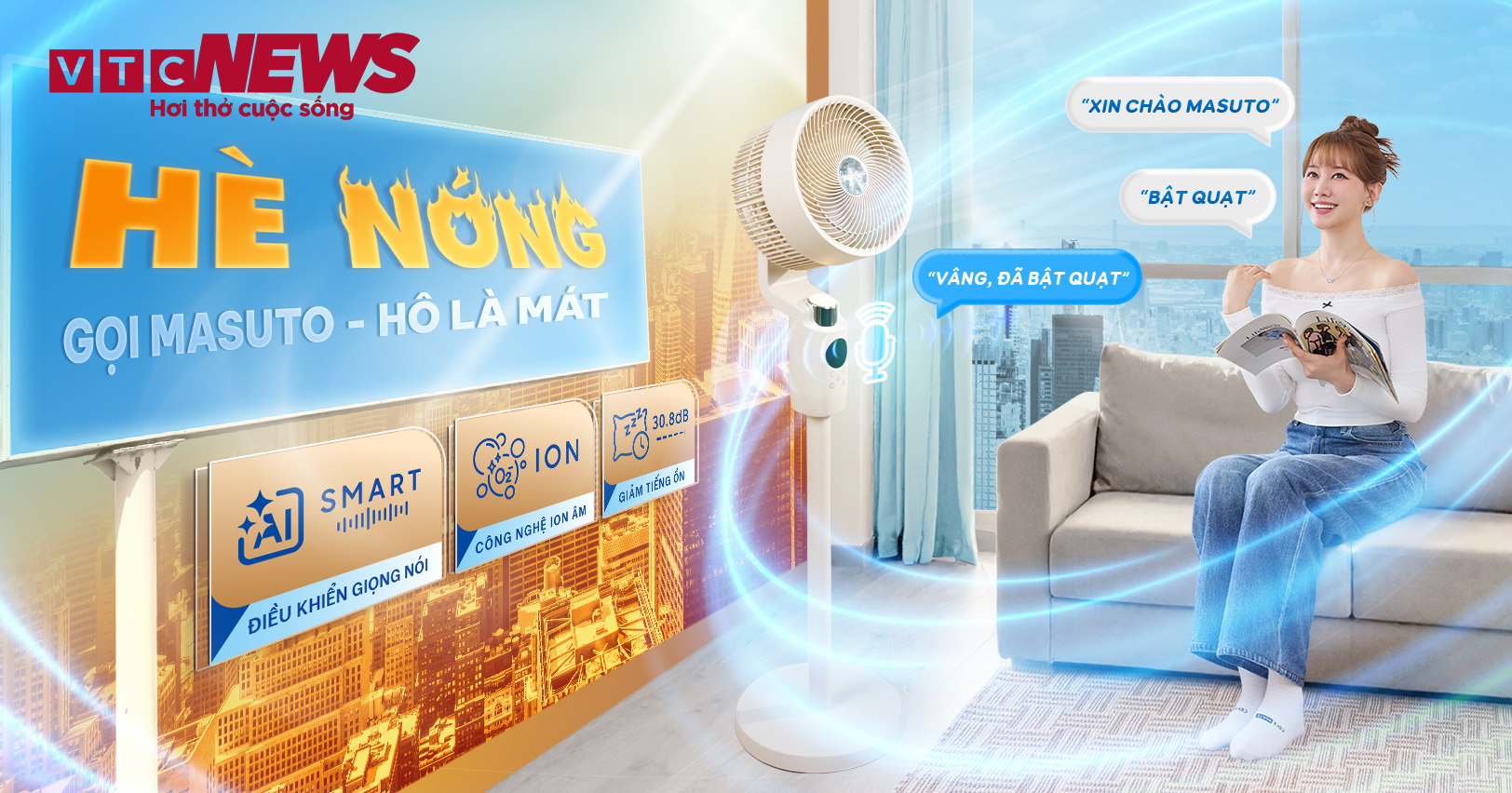 [VTC News] Masuto ra mắt quạt AI điều khiển bằng giọng nói tiếng Việt