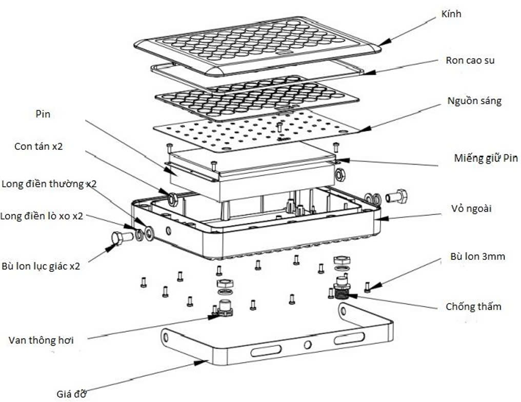 Đèn pha năng lượng mặt trời 300W
