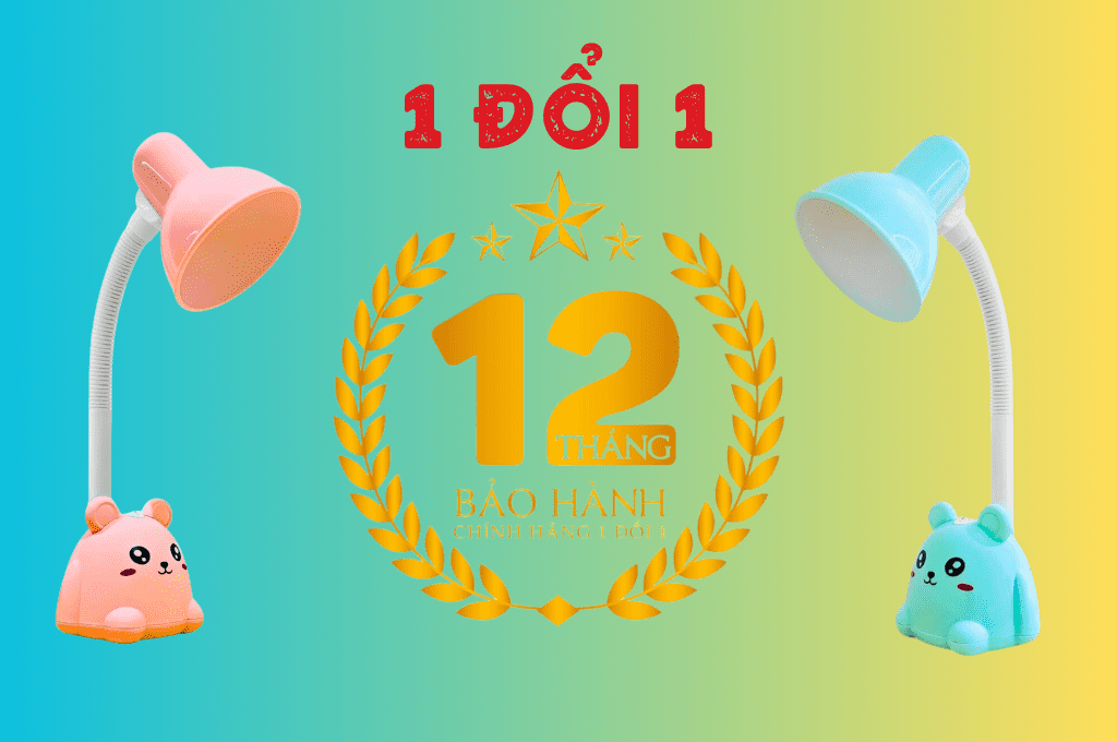 đèn bàn học chống cận hình gấu bảo vệ mắt cho bé