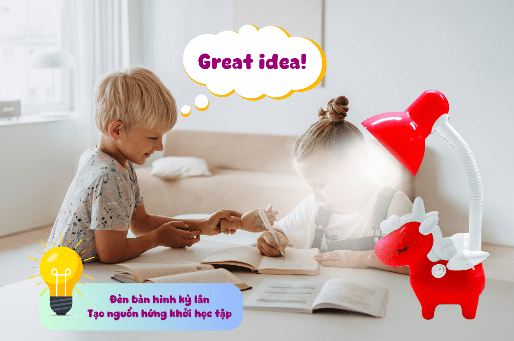 đèn bàn học chống cận giúp bảo vệ đôi mắt cho bé