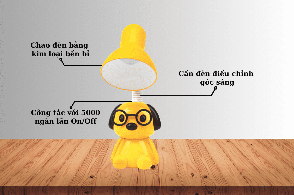Đèn bàn học chống cận DKL17 tạo hứng thú học tập và bảo vệ đôi mắt của bé.