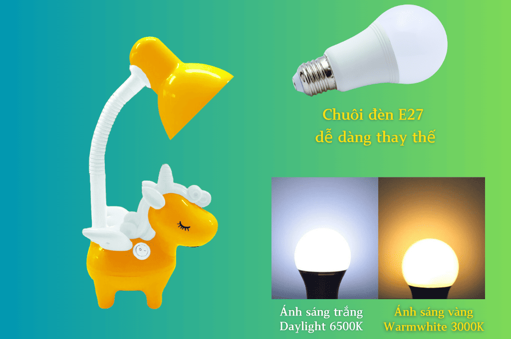 đèn bàn học chống cận giúp bảo vệ đôi mắt cho bé