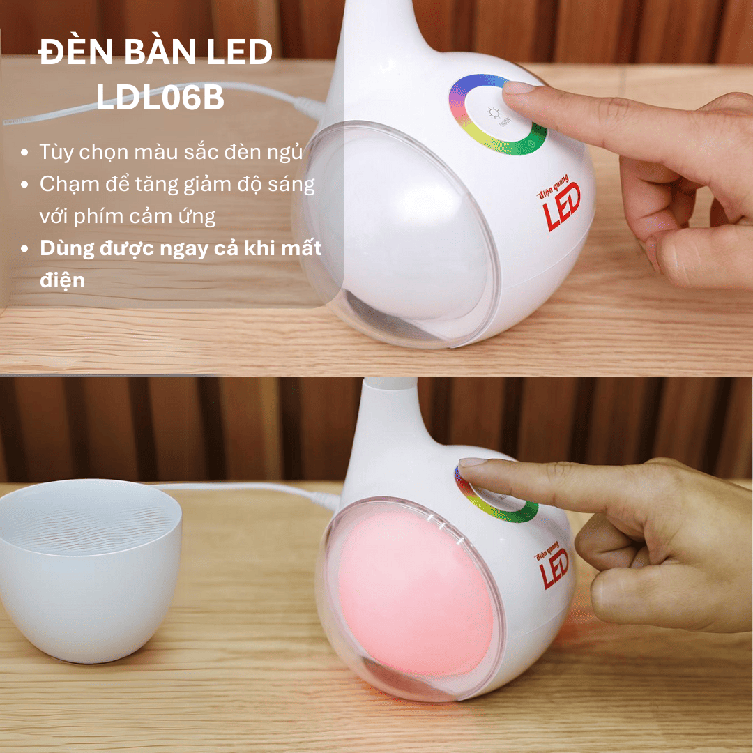 Đèn bàn sạc LED chống cậnc Điện Quang ĐQ LDL06B 5W