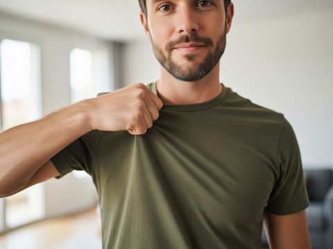 Bảng size áo thun nam theo cân nặng, chiều cao, số đo