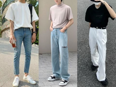 12 Cách phối đồ với áo thun form rộng nam cá tính, phong cách