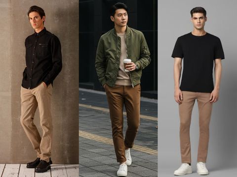10 Cách phối đồ với quần kaki nâu phong cách, lịch lãm nhất