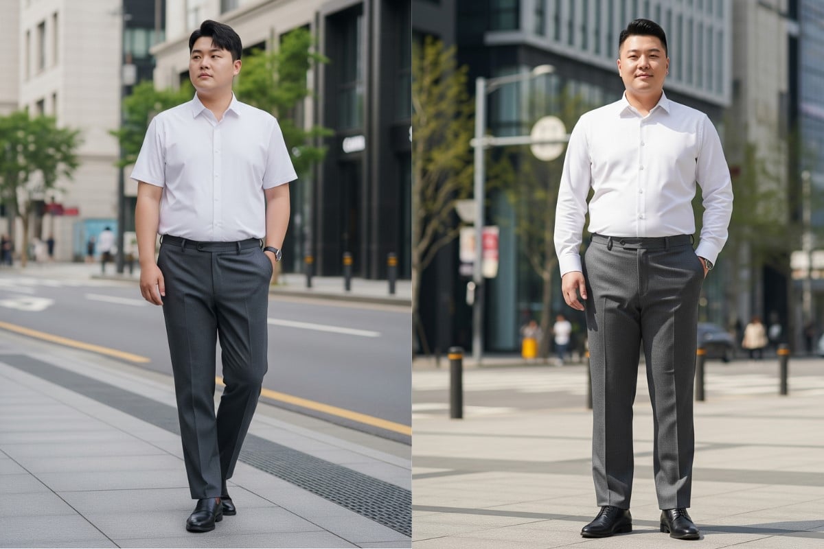 Người mập bụng nên chọn quần tây form straight