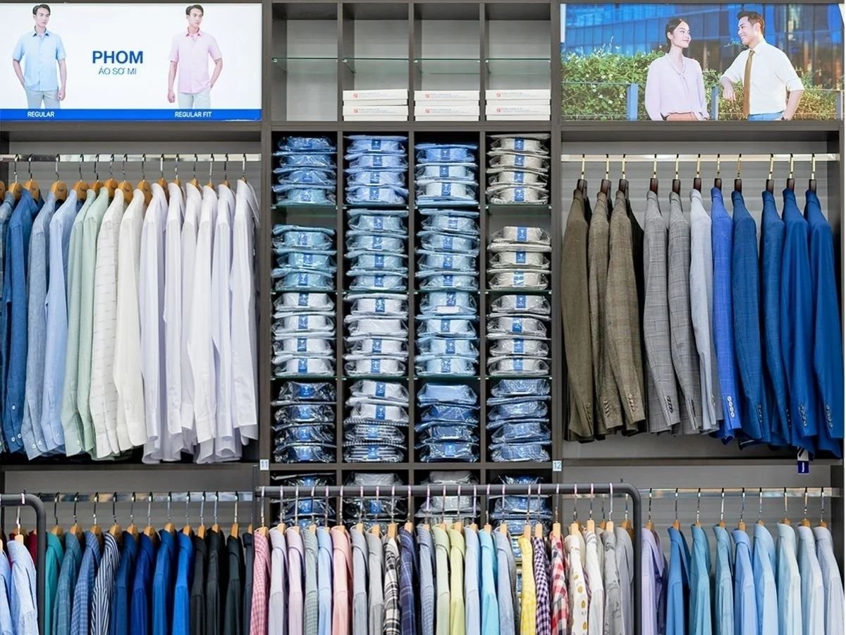 Áo sơ mi Việt Tiến chuẩn form, thanh lịch, phù hợp mọi vóc dáng