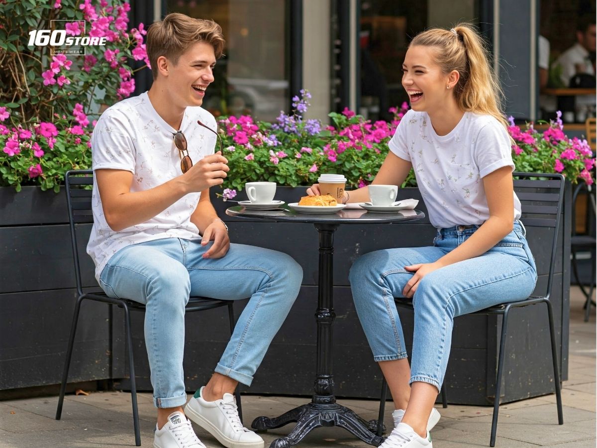 Mix đồ đôi với nàng là cách để hai bạn tạo sự đồng điệu và lãng mạn