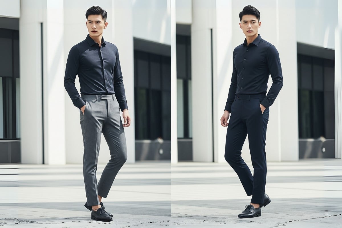 Chọn quần tây form slim cho người cao gầy