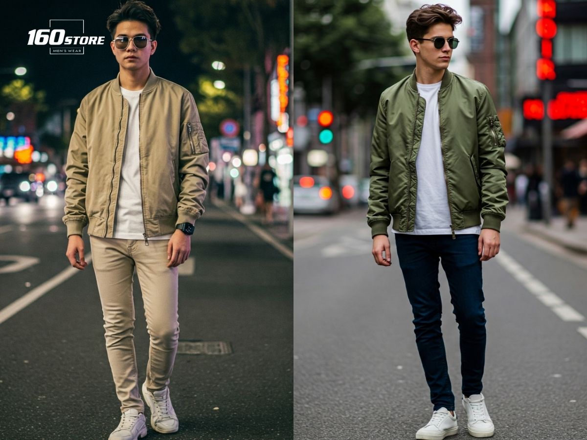 Áo khoác bomber trẻ trung, năng động