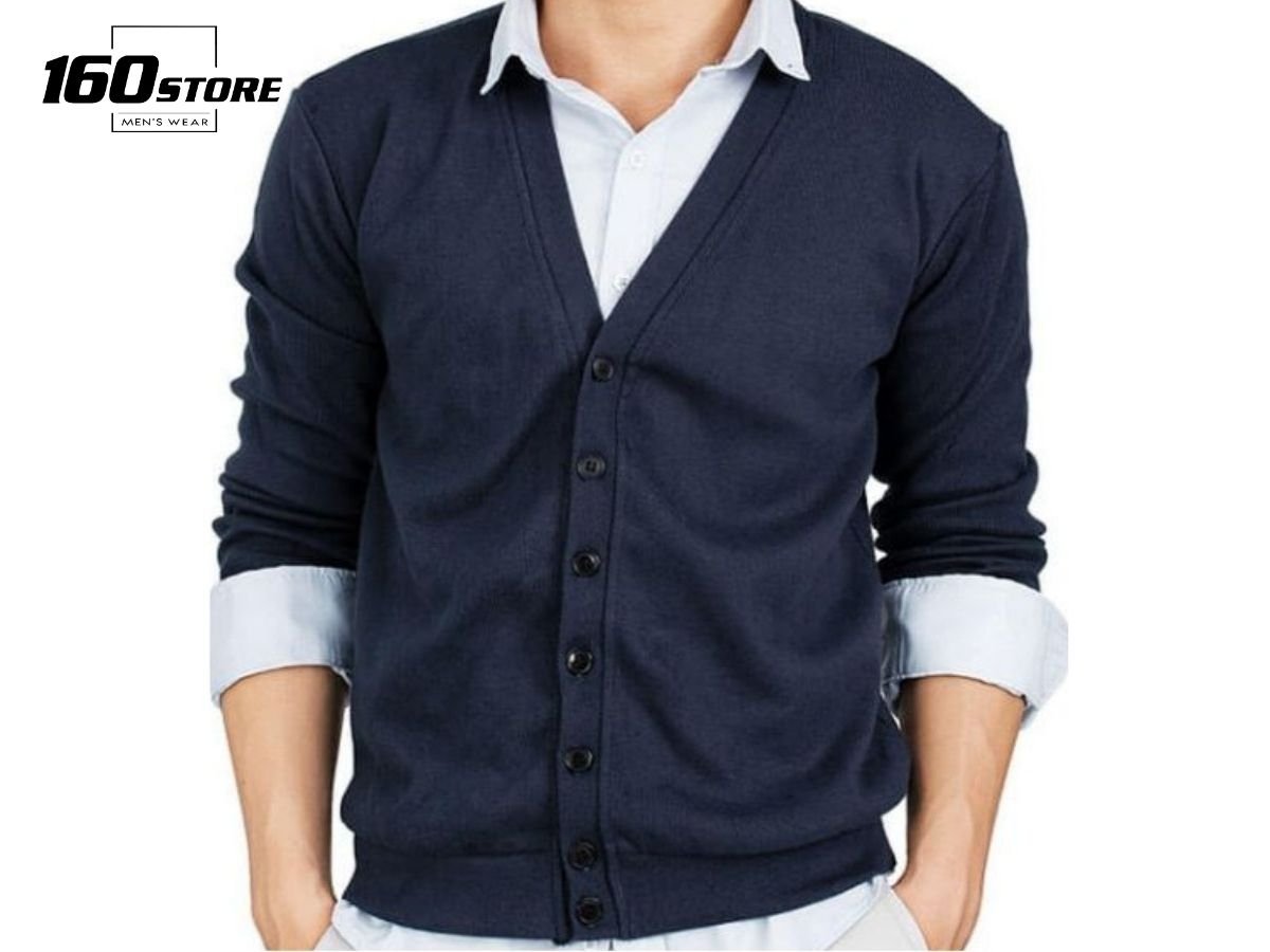 Xắn tay áo sơ mi nam kiểu Cardigan thanh lịch