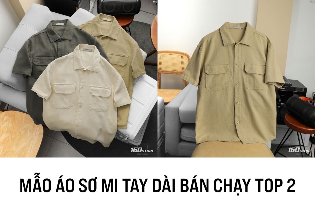 Áo Sơ Mi Nam Tay Ngắn Double Pocket