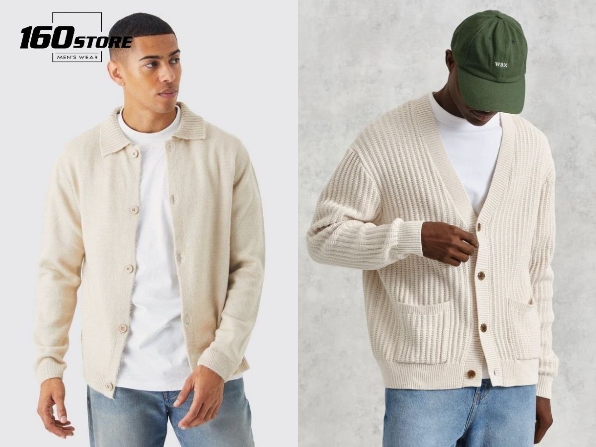 Phối áo thun với áo khoác cardigan vừa thanh lịch, vừa thoải mái