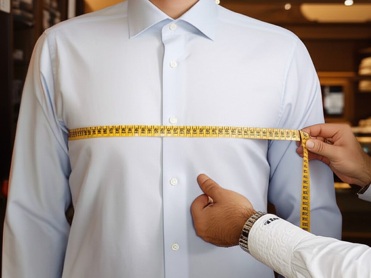 Do vòng ngực chọn size áo sơ mi