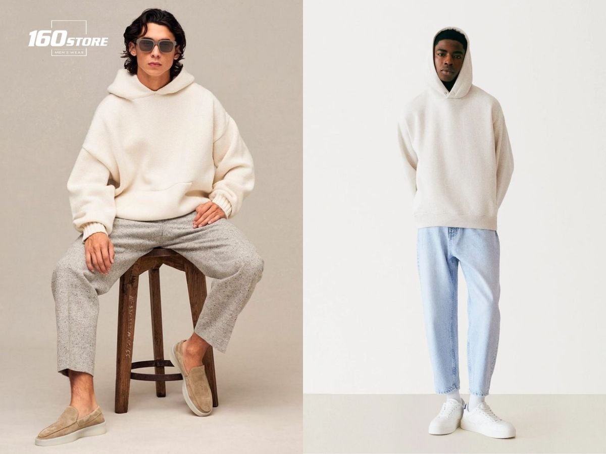 Phối áo hoodie với quần cropped