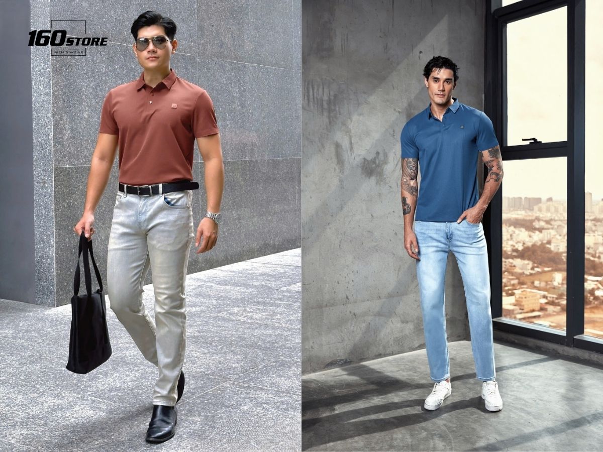 Phối quần jeans Smart Fit với áo polo lịch lãm và trẻ trung