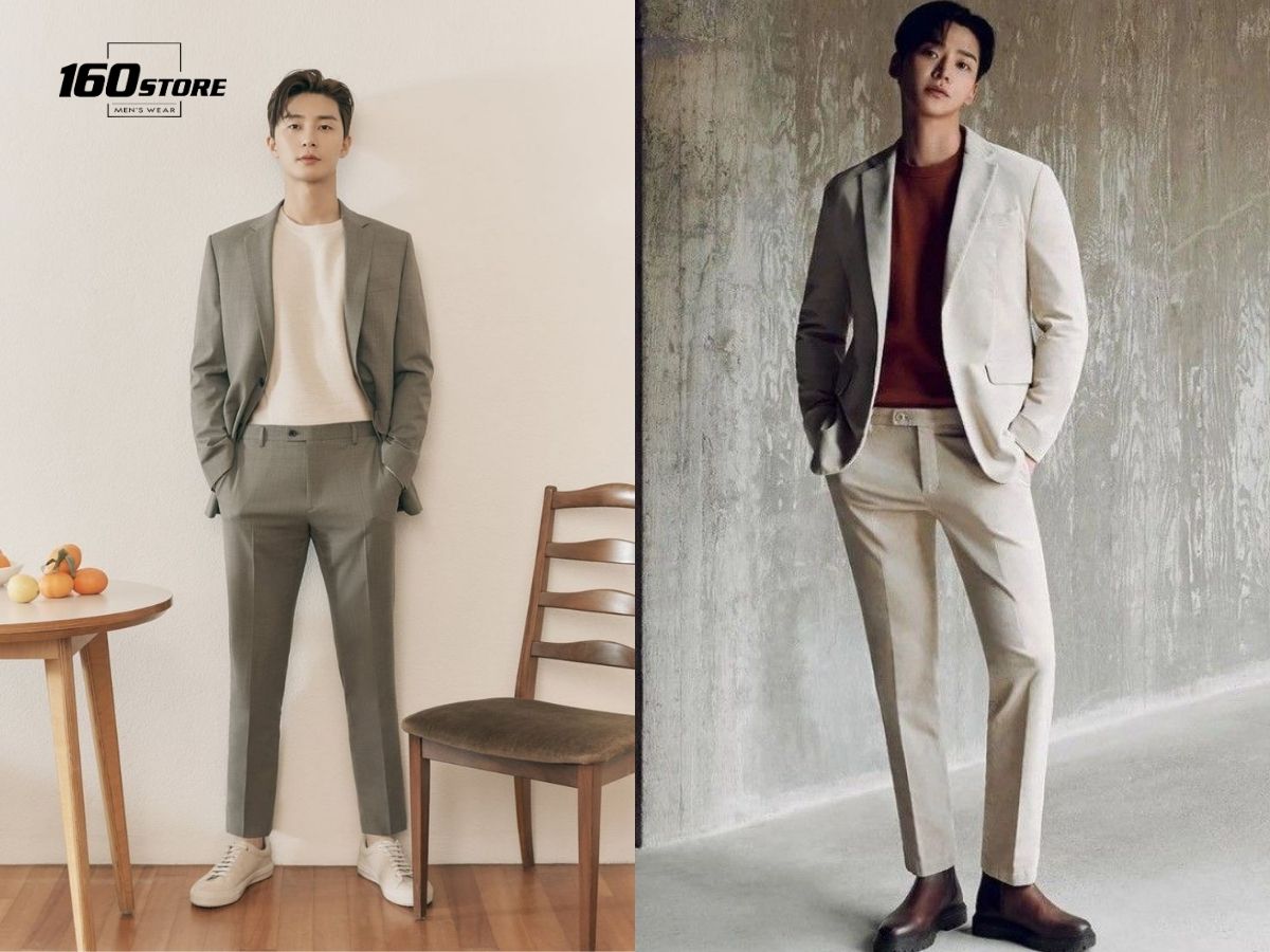 Kết hợp quần Cropped với áo thun và blazer