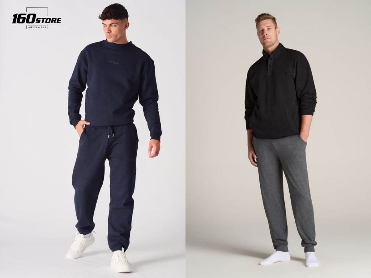 Áo sweater có thể phối với quần jogger cho phong cách thể thao