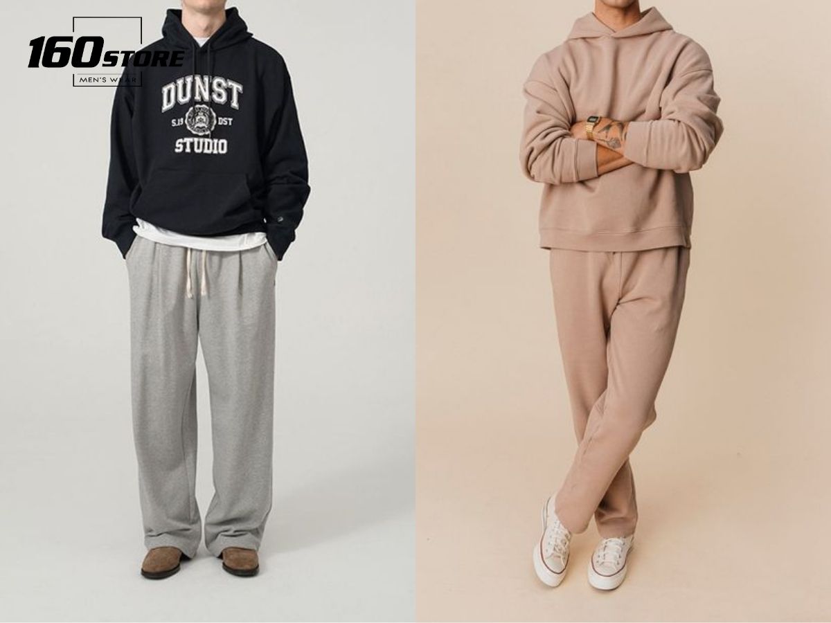 Phối áo hoodie với quần jogger vừa ấm áp vừa thoải mái