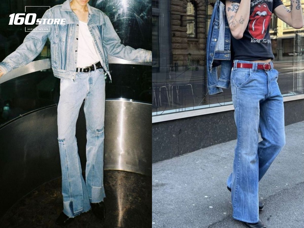 Kết hợp với áo khoác Jeans để tạo vẻ ngoài cá tính