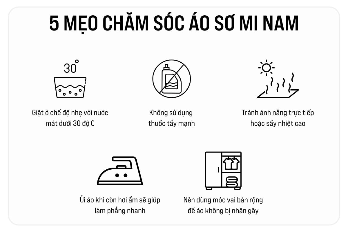 Mẹo chăm sóc áo sơ mi