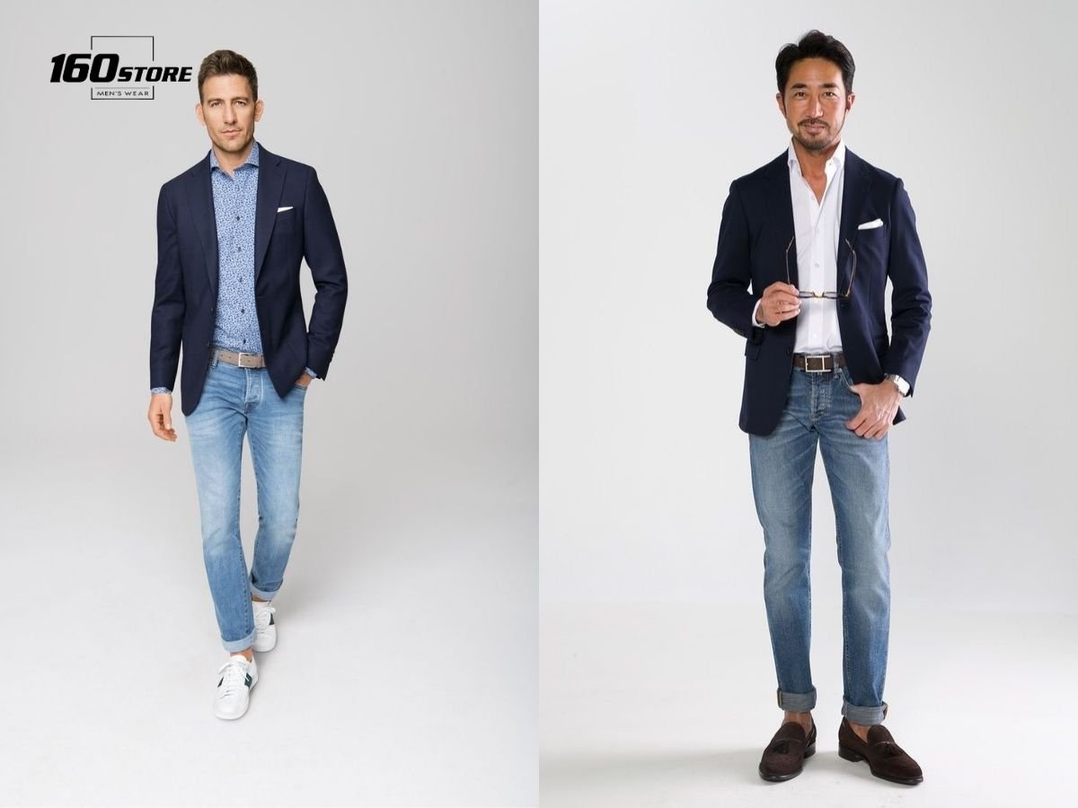 Phối áo blazer với quần jeans theo phong cách Good Workwear