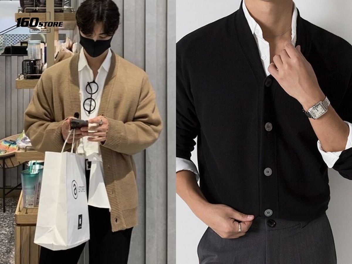 Áo sơ mi layer cùng áo cardigan được nhiều người yêu thích