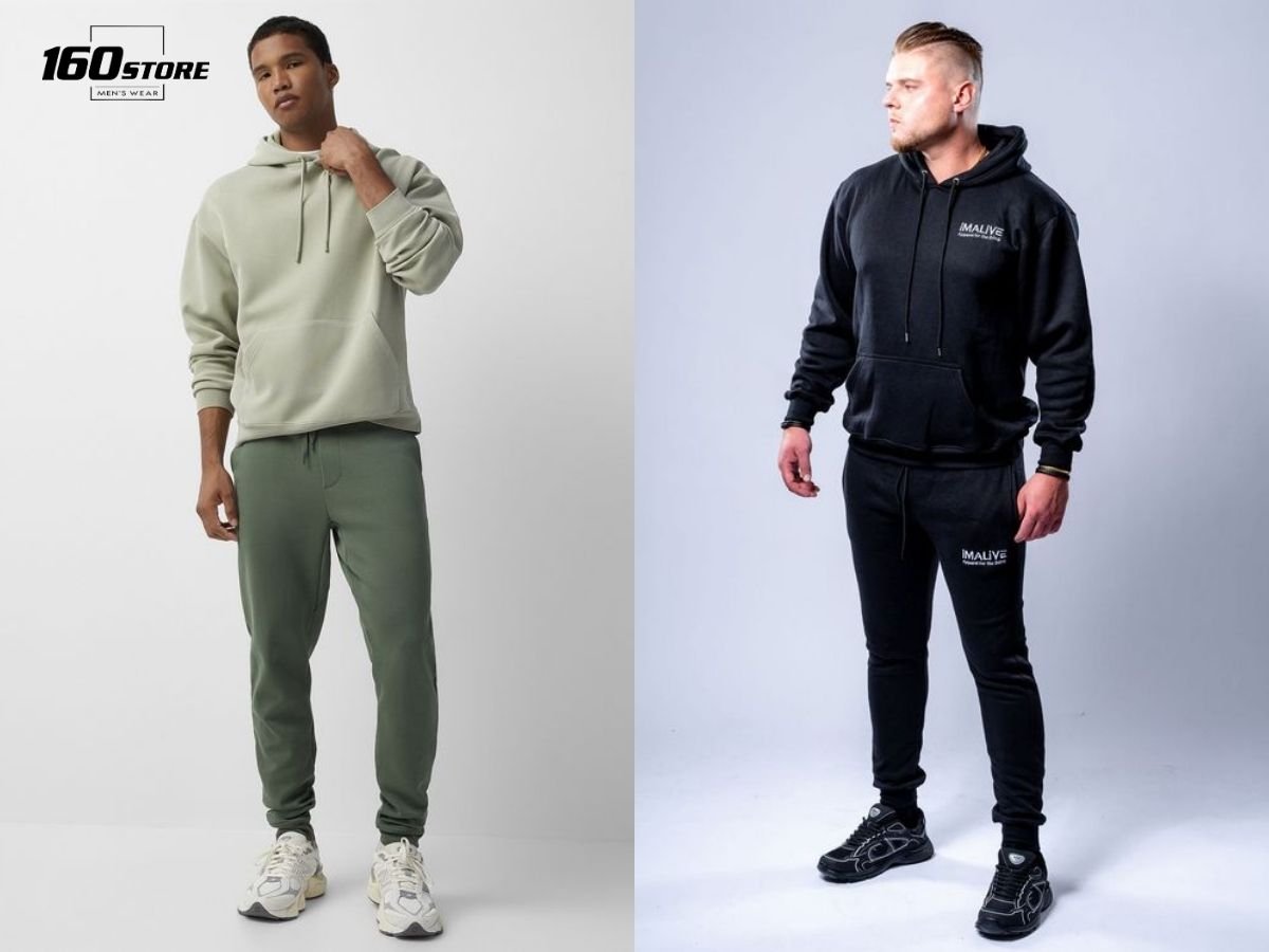 Áo khoác hoodie có thể phối cùng jogger thun thoải mái