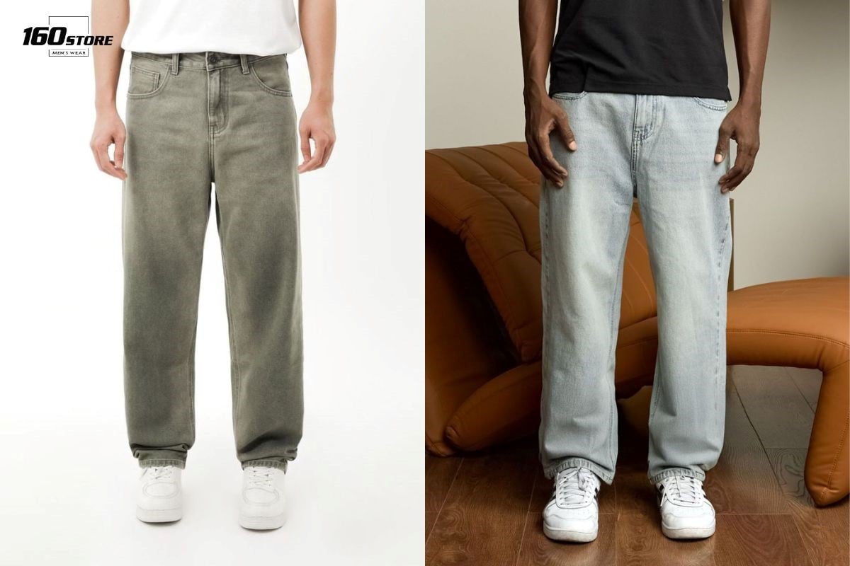 Quần jeans nam form baggy