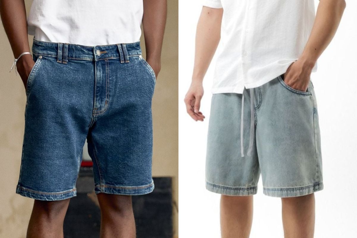 Quần short jean nam