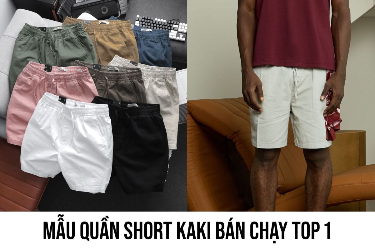 Quần Short Kaki Nam ICONDENIM Garment Dye