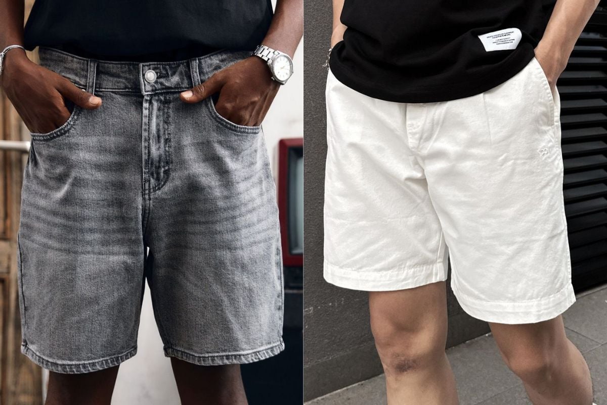 Quần short được thiết kế đa dạng chất liệu
