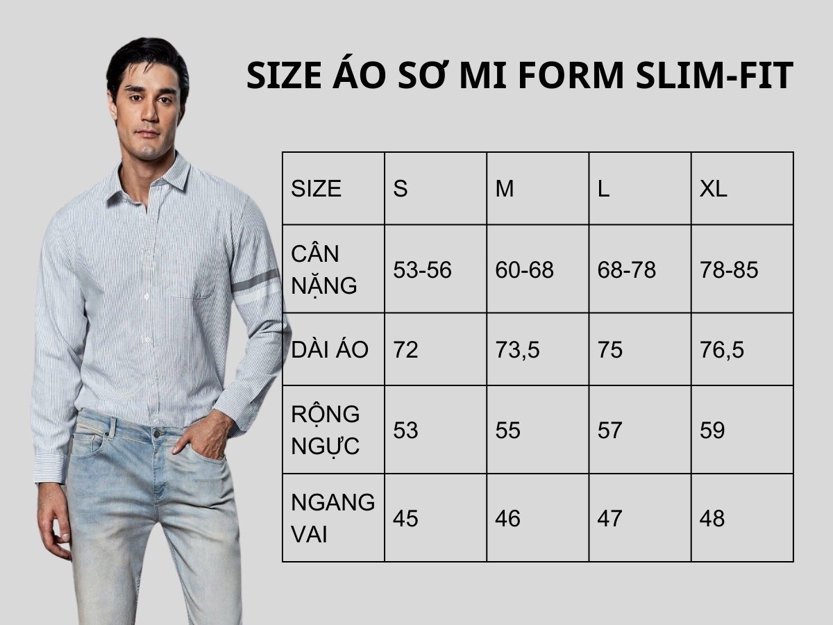 Áo sơ mi nam form slim fit