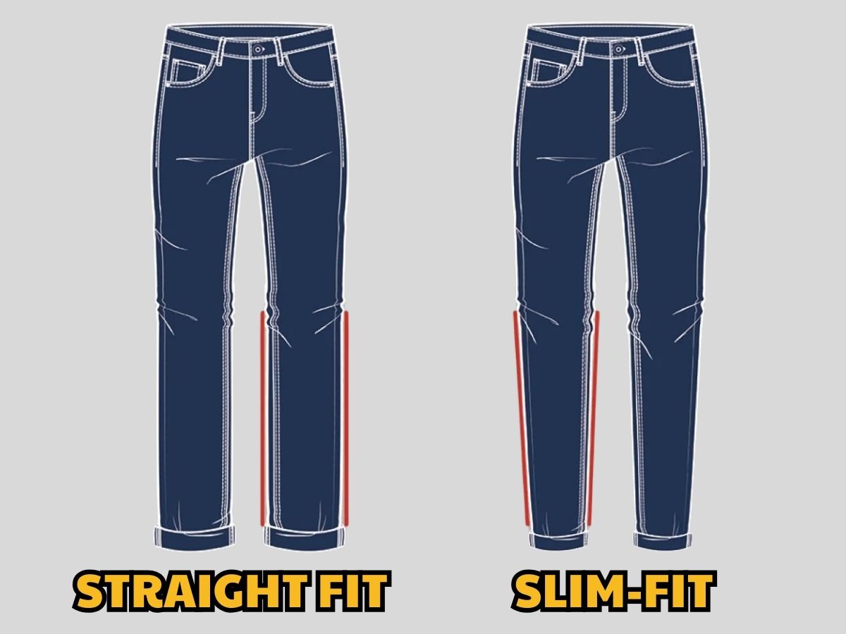 Straight fit và slim fit